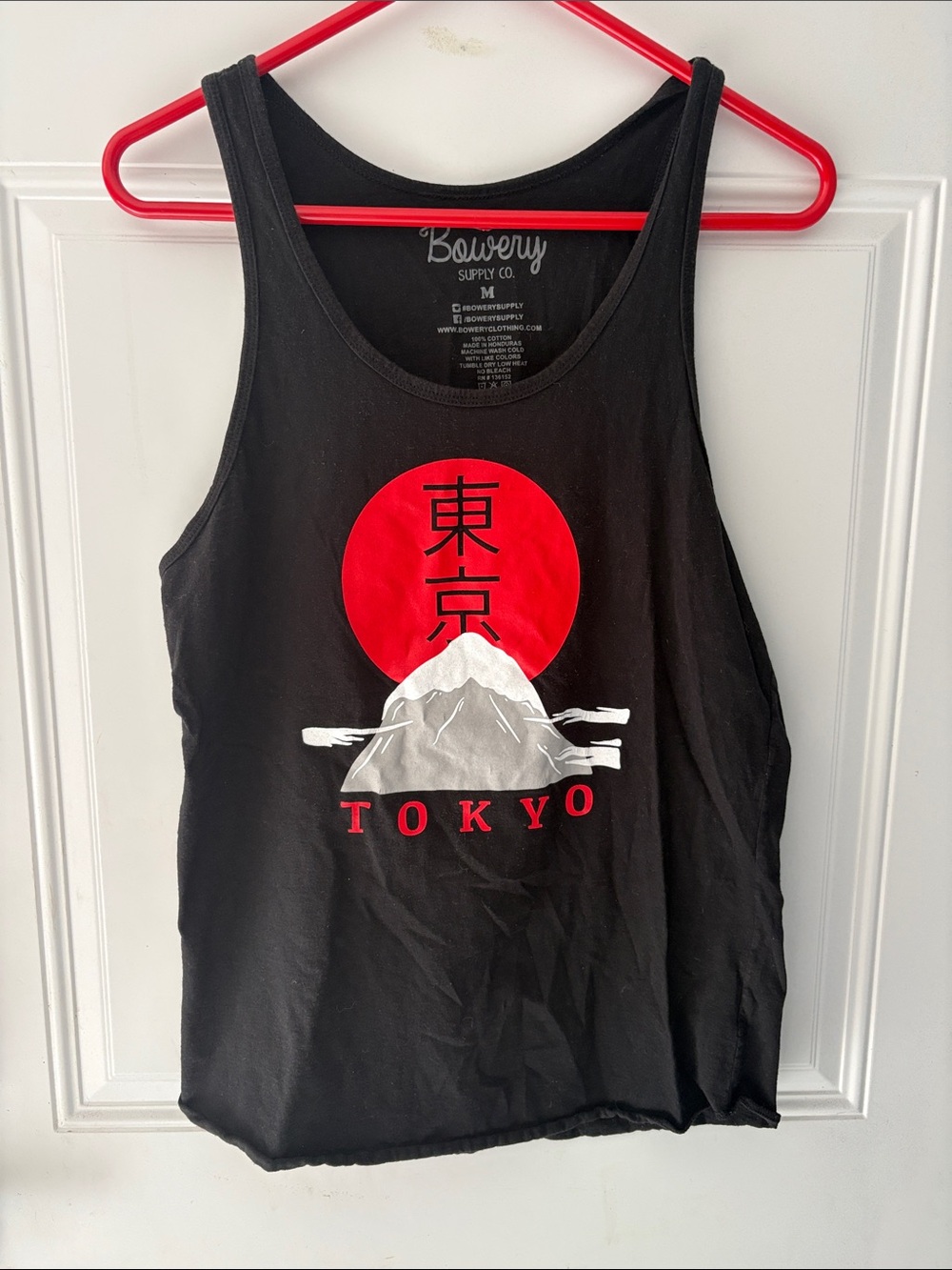 Bowery Tokyo Graphic Black Tank Top